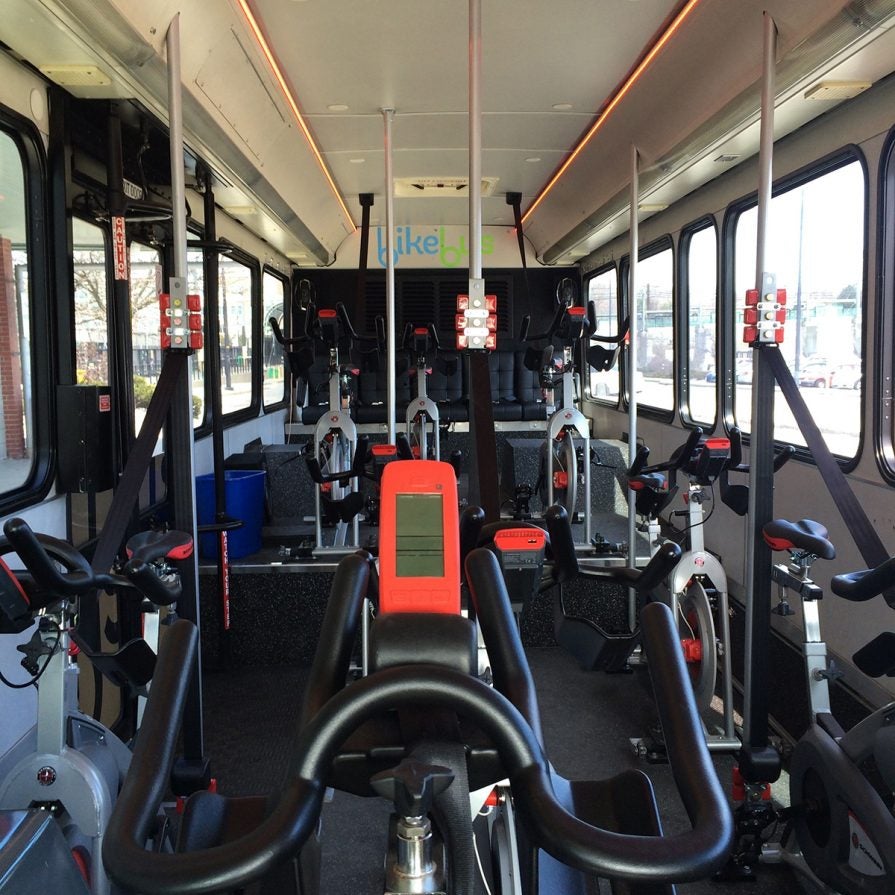 Pilates Bus Spin City: A Mobile Indoor Cycling Class Hits the Streets