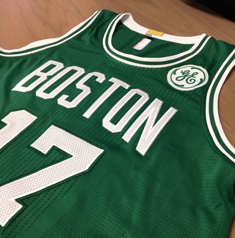 authentic celtics jersey with ge logo
