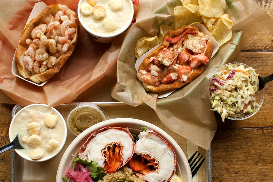 A spread at Luke's Lobster, much like what you could eat at the new Seaport restaurant later this month