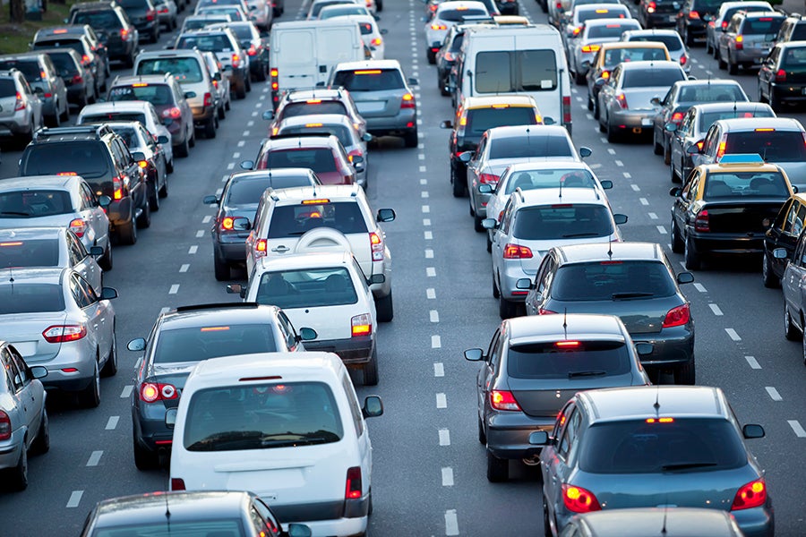 Cars in gridlock