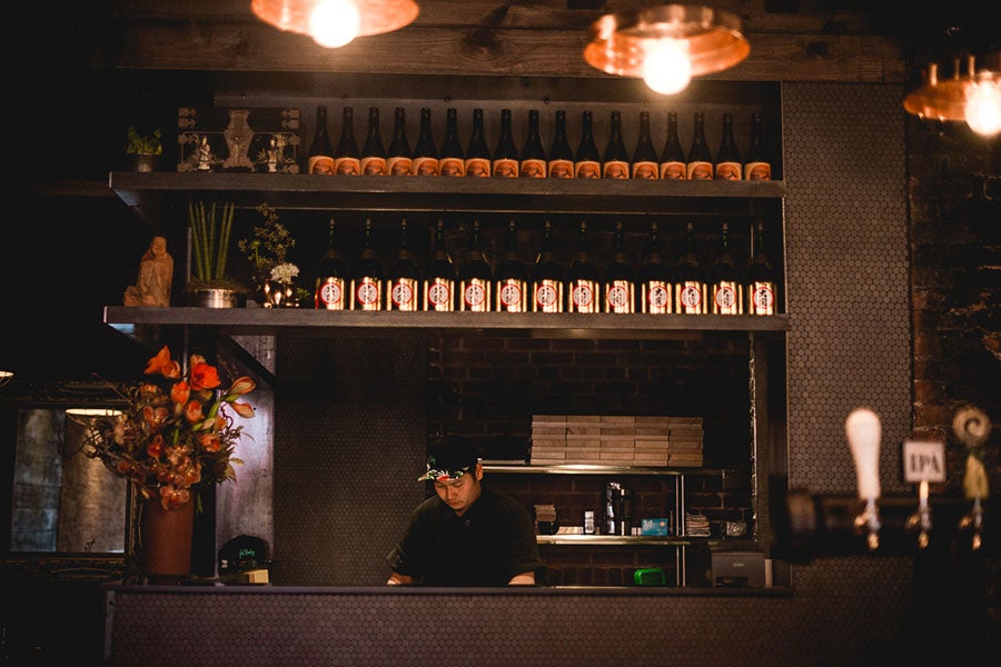 The sushi bar at Fat Baby