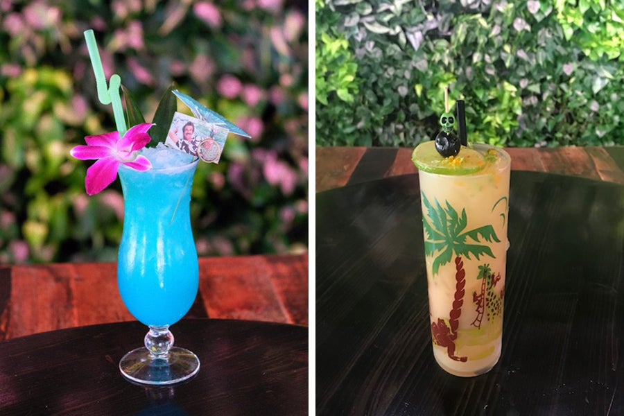 Blue Hawaii Five-0, and Nuoc Nuoc, two tiki drinks at Tiger Mama