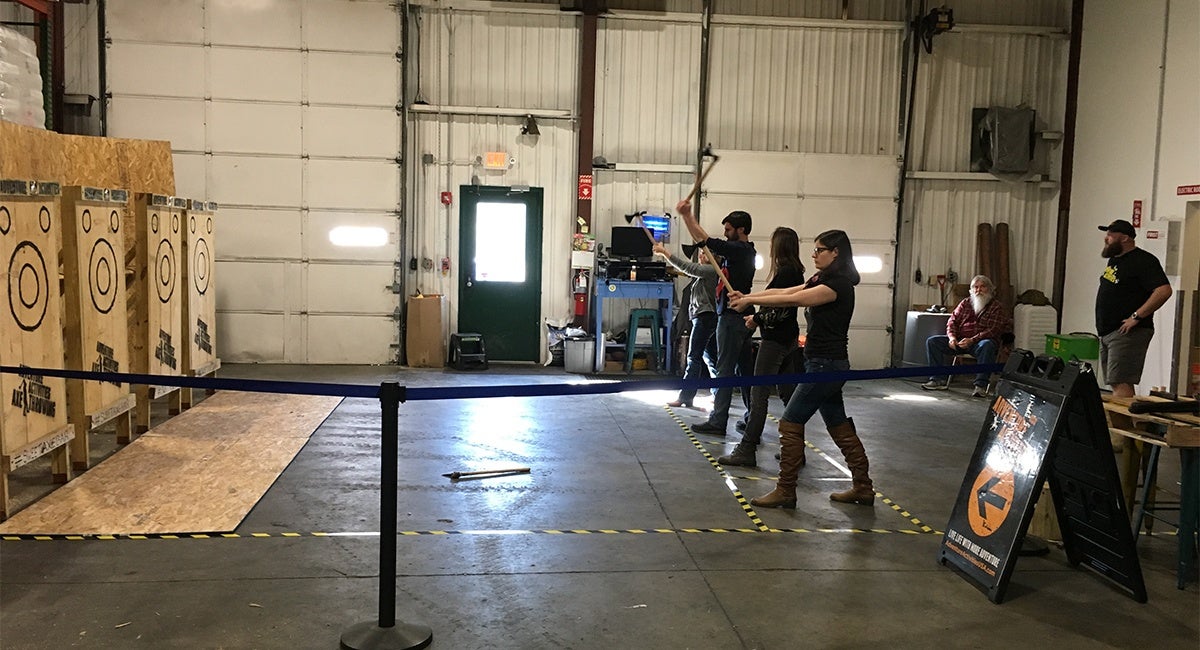 I Tried It: Ax Throwing at Castle Island Brewing Co