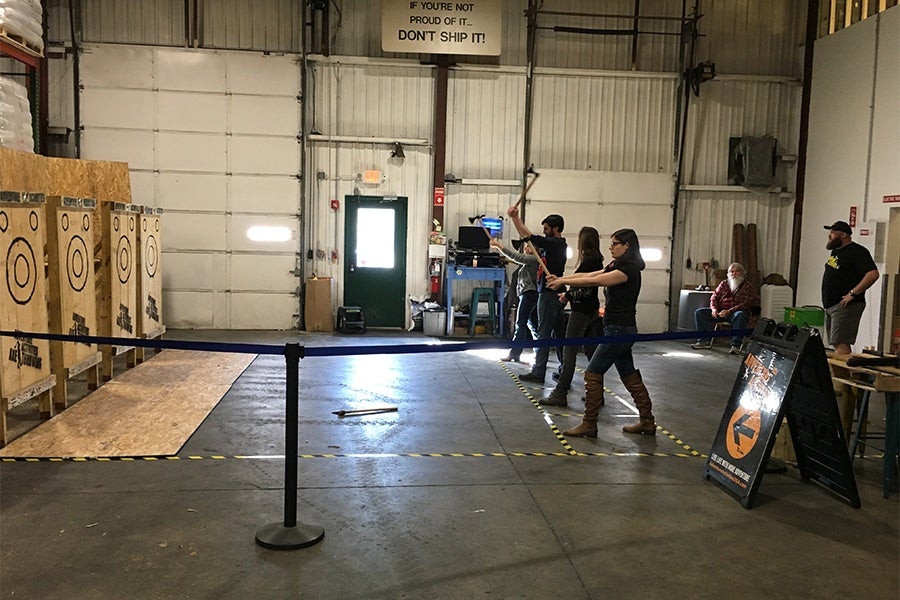 I Tried It: Ax Throwing at Castle Island Brewing Co