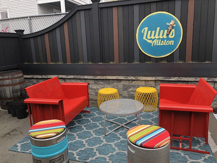 A new outdoor lounge area debuts May 1 at Lulu's Allston