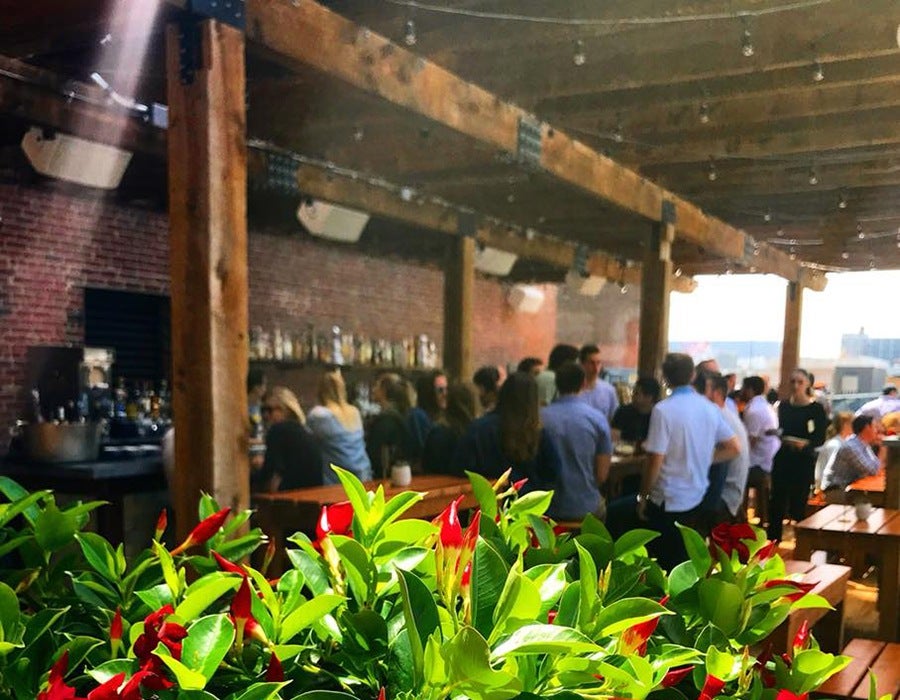 A new outdoor dining area and bar at Lolita overlooks the Fort Point Channel