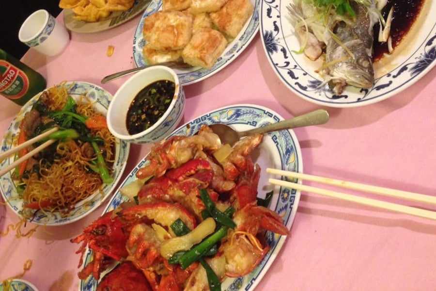 Ginger scallion lobster at Peach Farm in Chinatown