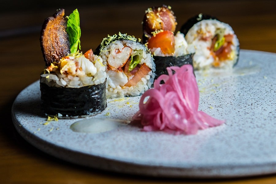 Uni's lobster BLT maki roll