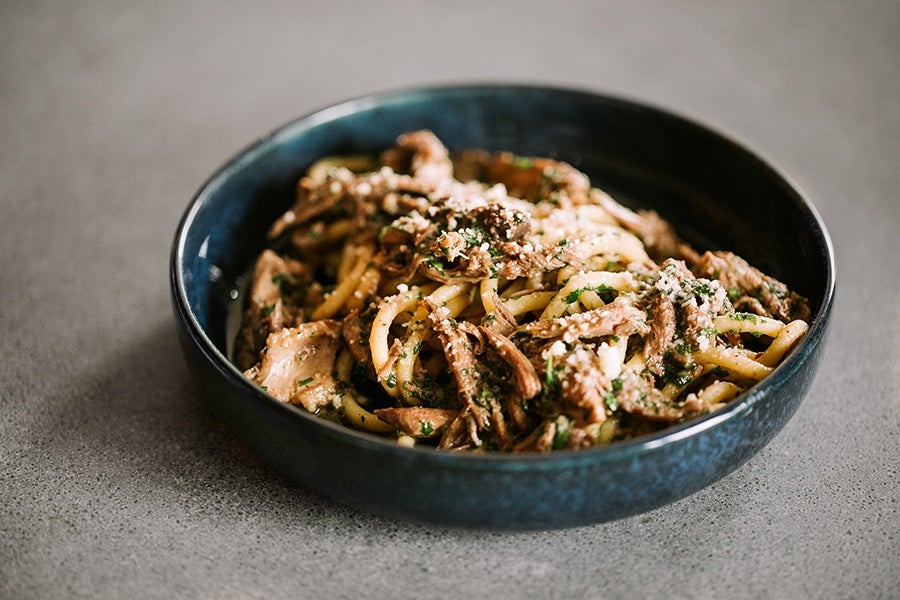 Bigoli with duck ragu at Alcove