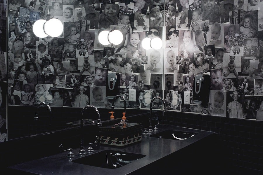 A bathroom at Fat Baby