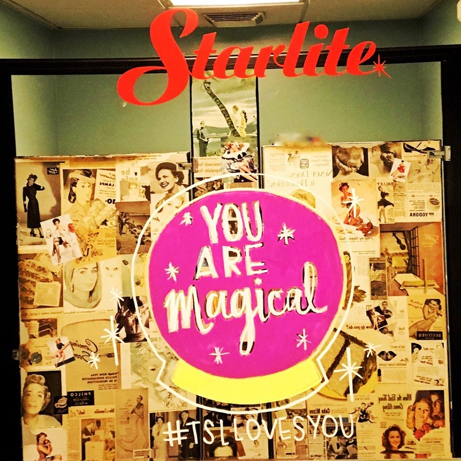 Trina's Starlite Lounge Bathroom mirror affirmations
