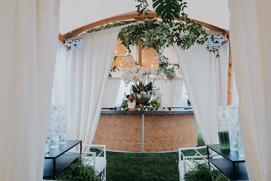 bar at Provincetown wedding