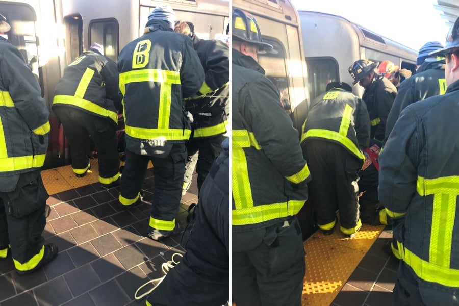 Someone Was Rescued from Under the Red Line at Fields Corner