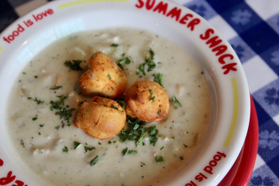 Clam chowder at Summer Shack