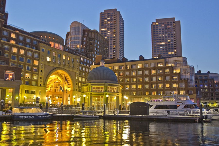 The Boston Harbor Hotel on the waterfront