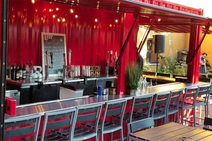 The patio bar at Devlin's