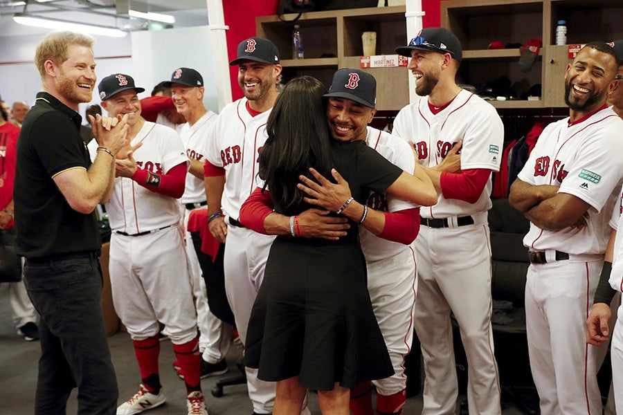 Distant Cousins Mookie Betts and Meghan Markle Finally Met in London