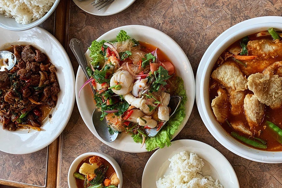 A selection of Thai dishes at S & I to Go