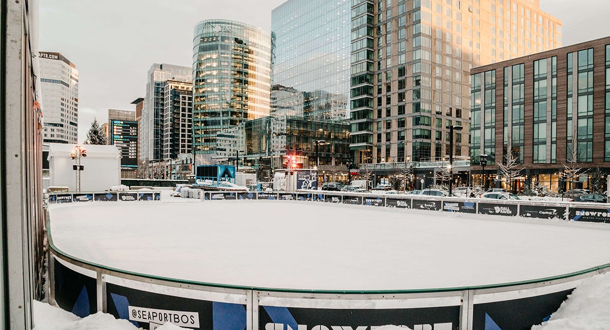 Here's a First Look at the Seaport Skating Rink, Open Now