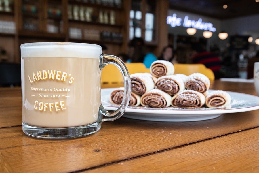 Cafe Landwer Nutella Latte and Rozalachg
