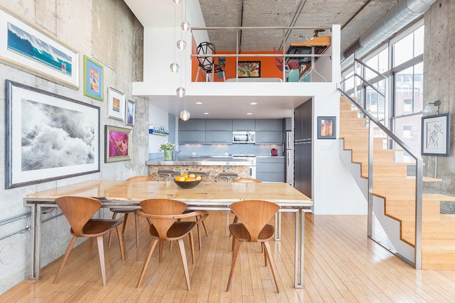 On the Market: A Concrete and Multicolored East Boston Loft