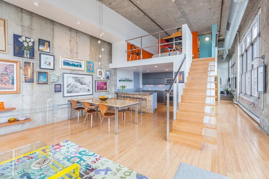 On the Market: A Concrete and Multicolored East Boston Loft