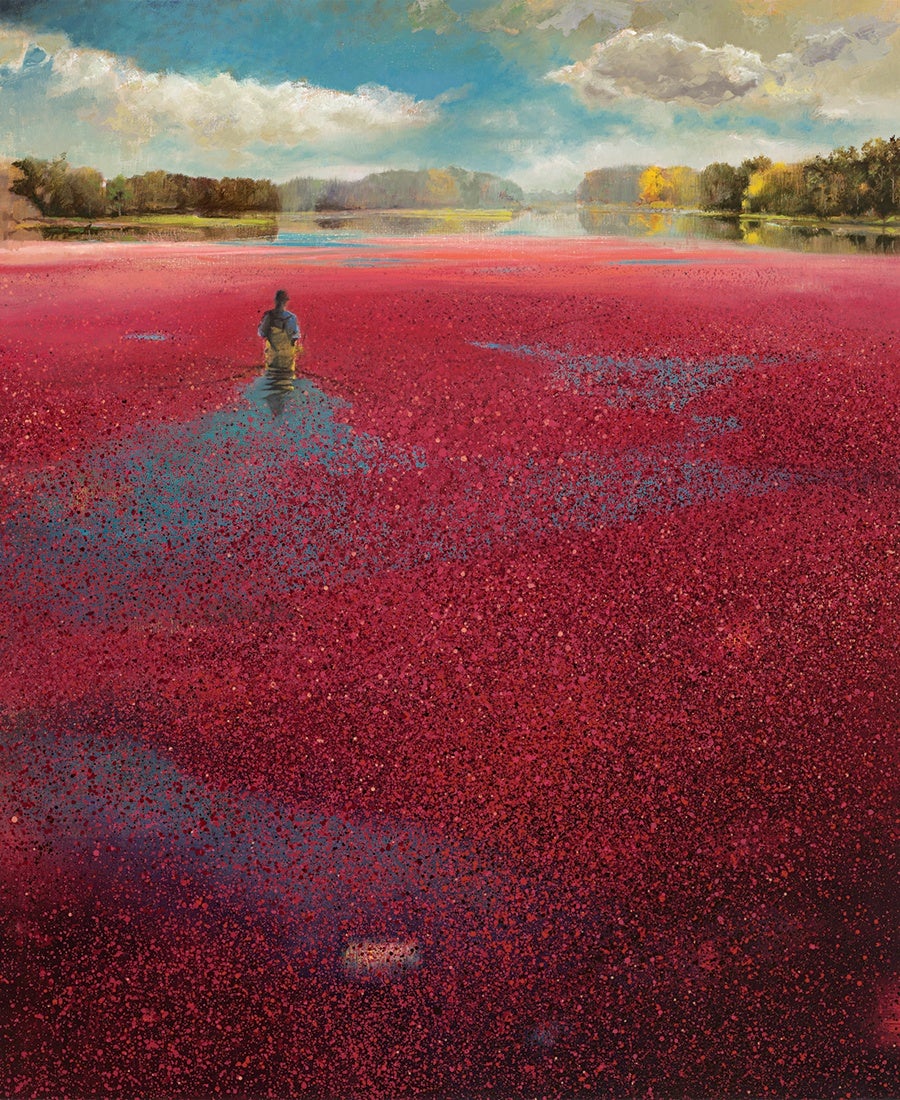 Somerville Artist Wilhelm Neusser Paints Gorgeous Red Cranberry Bogs