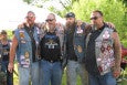 (L to R) Croke, Trenton Pagans President Tim “Pita” Fowler, Trenton chapter sergeant-at-arms Raymond “Bluto” Hamilton, and Long Island chapter President John “J.R.” Ebeling.