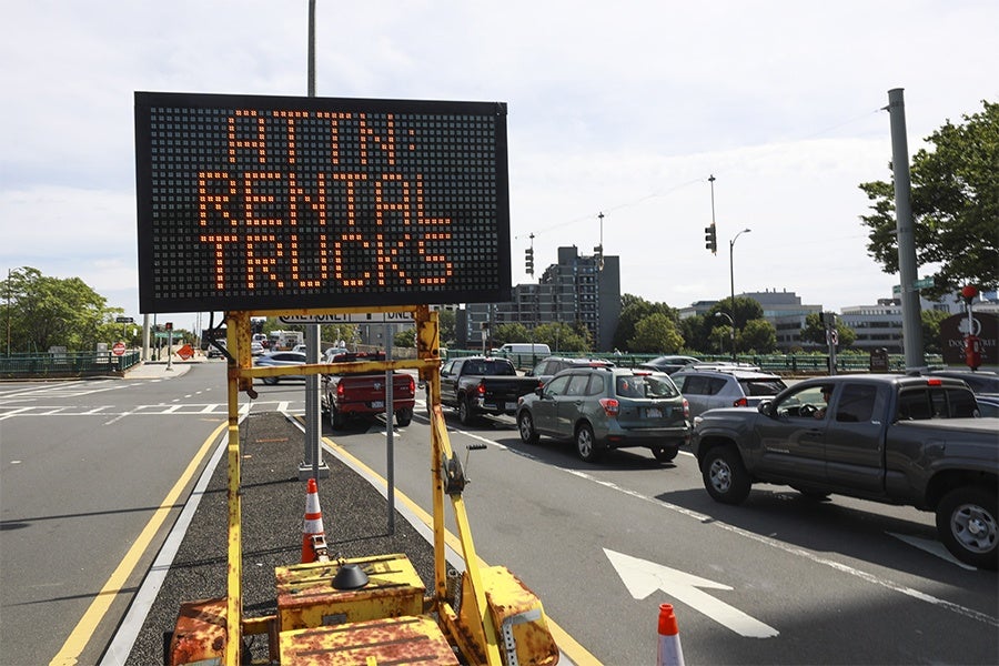 storrow drive warning sign